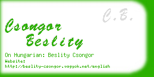 csongor beslity business card